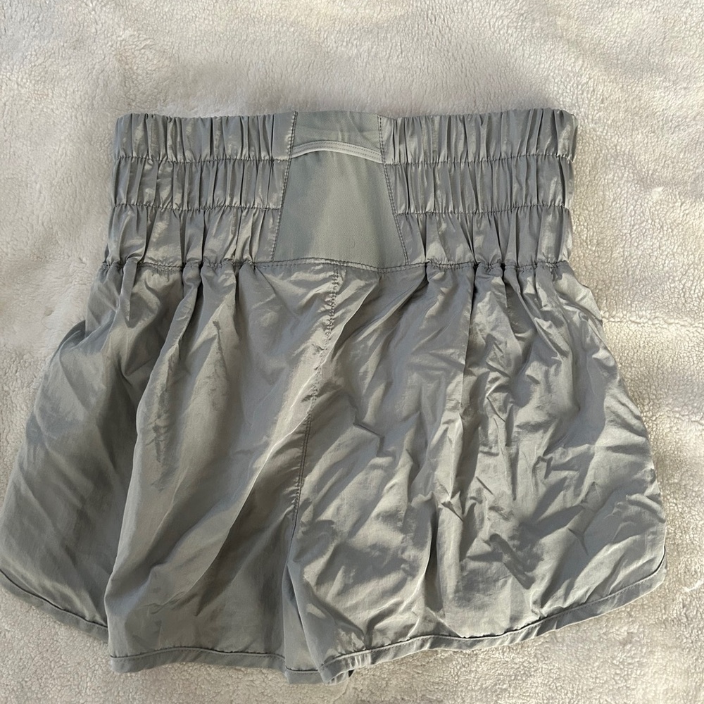 FP Movement Gray Athletic Shorts with High Waist and Wide Waistband - Picture 2 of 3
